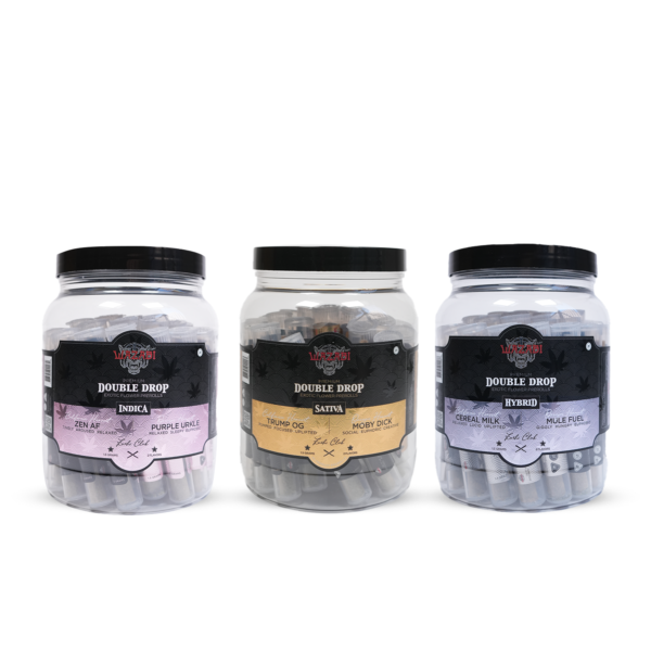 Wazabi Exotics Double Drop California Vs Oregon 1.5 Gram Prerolls 30/Pk (2 In 1 Jar)