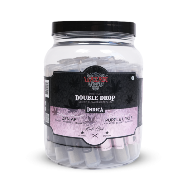 Wazabi Exotics Double Drop California Vs Oregon 1.5 Gram Prerolls 30/Pk (2 In 1 Jar) - Image 2