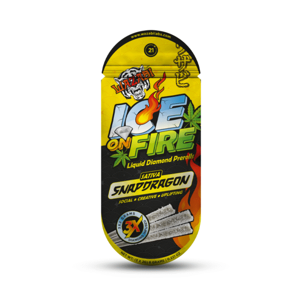 WAZABI EXOTICS 2G ICE ON FIRE LIQUID DIAMOND PREROLLS 3X5/PK - Image 2