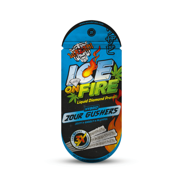 WAZABI EXOTICS 2G ICE ON FIRE LIQUID DIAMOND PREROLLS 3X5/PK - Image 6