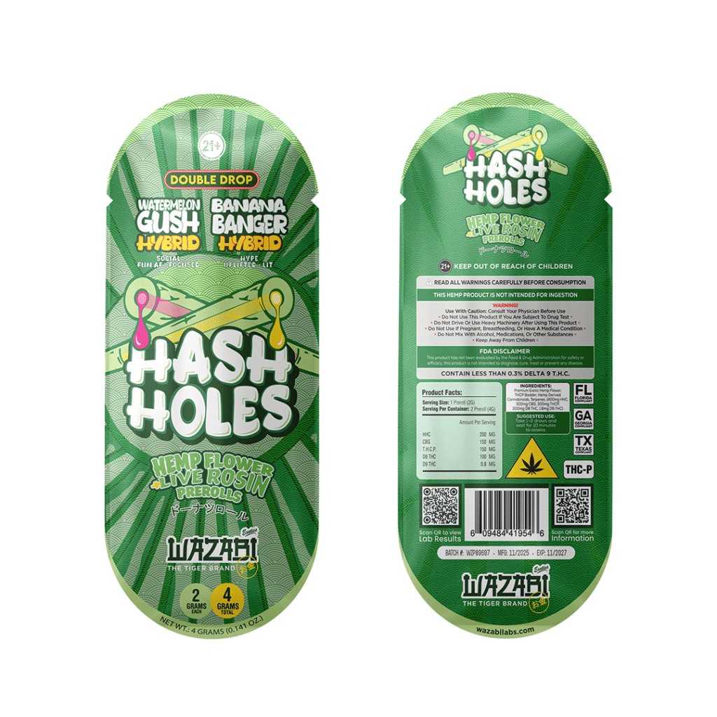 ホルモン HASHI! PROOFプルーフ HASH HOLES THCP | ROSIN JELLY INFUSED – Wazabi Exotics